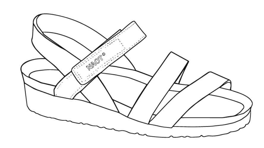Download Naot sandal template