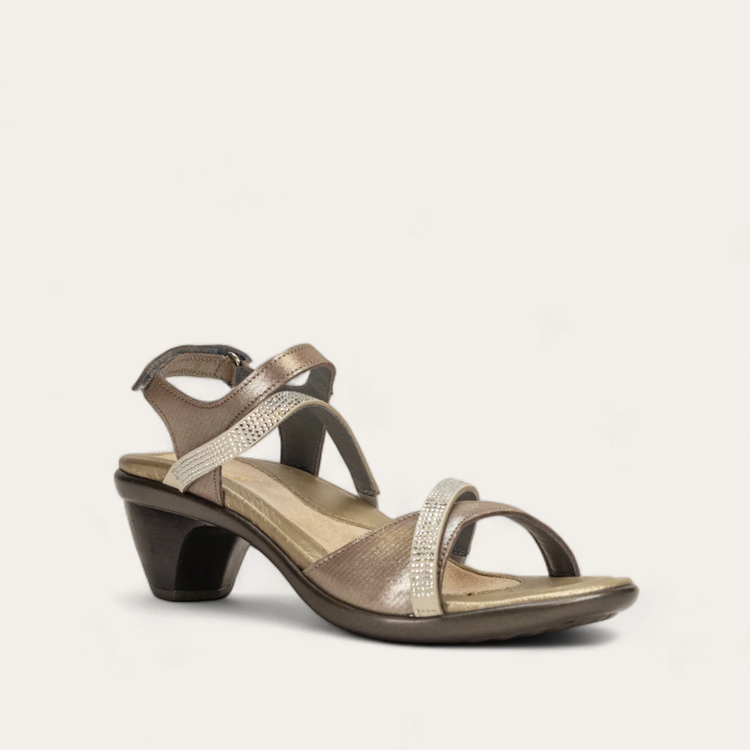 (取寄) ナオト レディース イノベイト Naot women  Innovate Radiant Gold Leather/Gold/Silver Stones Innovate | Naot Footwear US