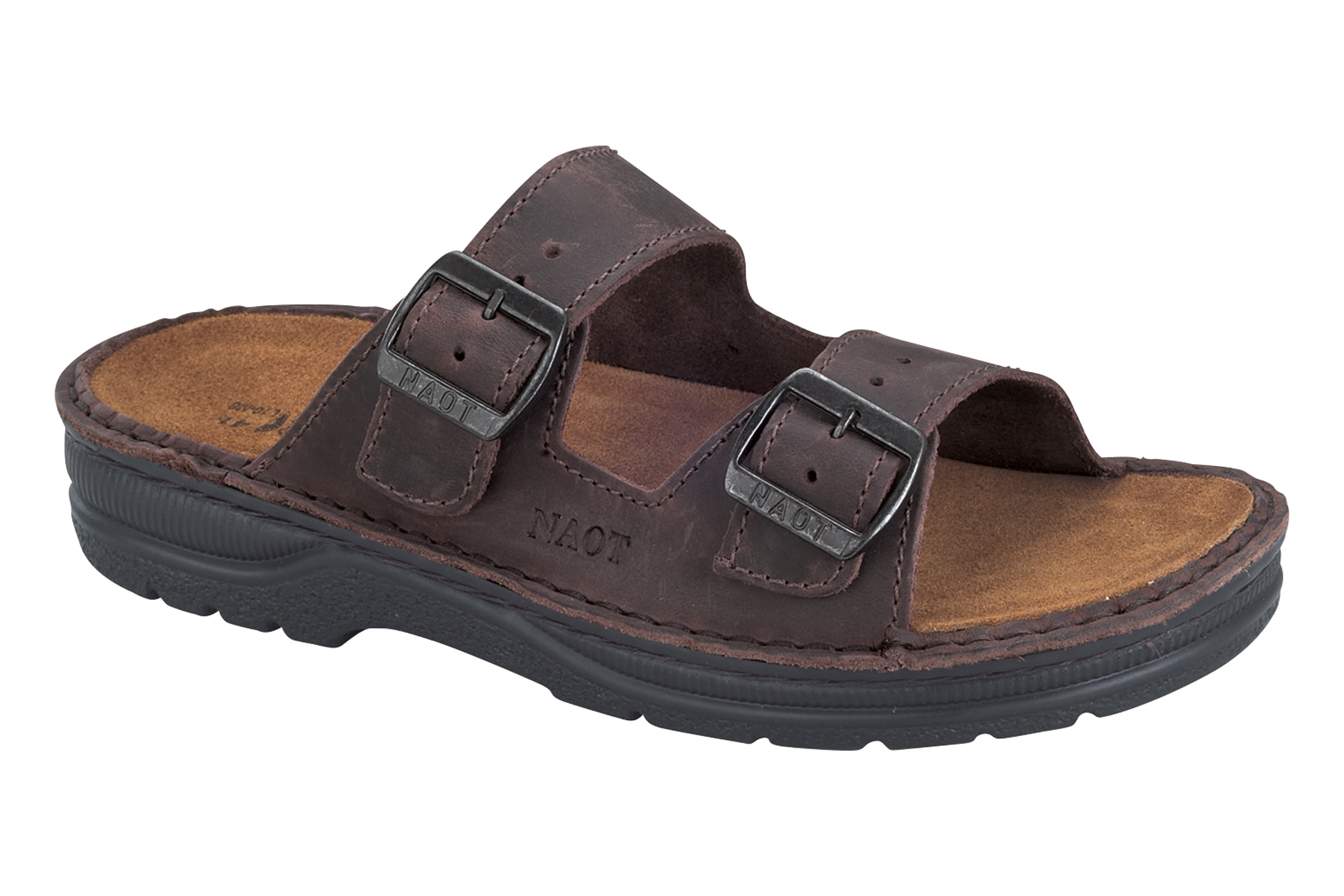 Naot Mikael Crazy Horse Leather Slide Comfort Sandal Men's sizes 40-48 NEW 