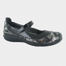 Naot Women's Kirei Comfort Mary Jane Shoe Shiny Black Combo NIB 